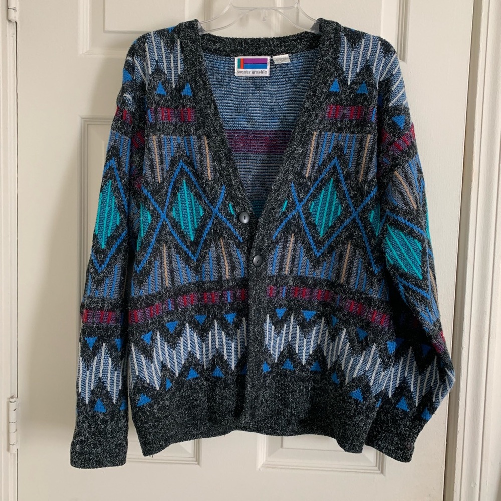 Vintage/Retro Patterned Cardigan